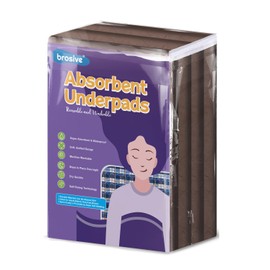 Brosive Bed Pads Washable Waterproof 24x36 Inch (4 Pack), Washable Bed Pads for Incontinence, Bed Wetting, and Pet Protection, Brown – Ideal for Elderly, Adults, Kids and Pets