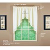 Today's Curtain, Forget-Me-Not Swag 38", Ecru/Rose, 60" W x 38"