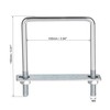 sourcing map Square U-Bolts 3-1/2"(100mm) Inner Width 150mm Length Carbon
