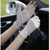 CINECE Women's Silk Gloves, Fingerless, Hand Care, UV Protection, Sunburn