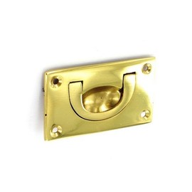 Securit S2652 Brass Flush Drop Handle 70mm
