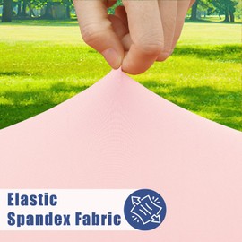 Moosfor Spandex 6 Foot Rectangle Table Cloth, Elastic Fitted Tablecloths for Picnic, Stretch Washable Patio Table Cover for Outdoor, Camping, Banquet and Parties (Pink, 30"x72")