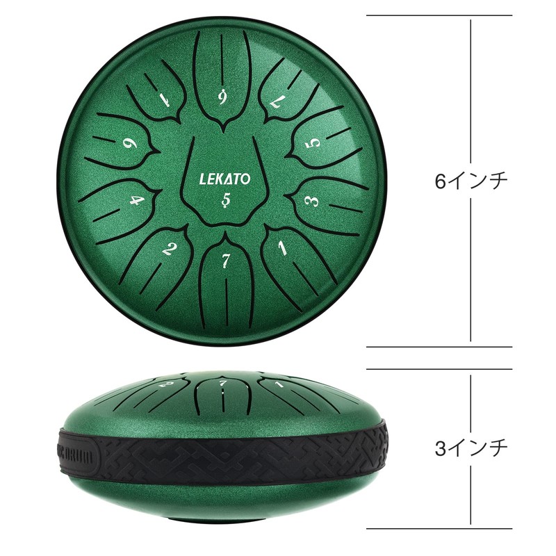 Slit Drum, Steel Tang Drum, LEKATO Metal Drum, 11 Sounds