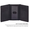 Genuine Leather Trifold Wallets for Men Travel Slim Front Pocket
