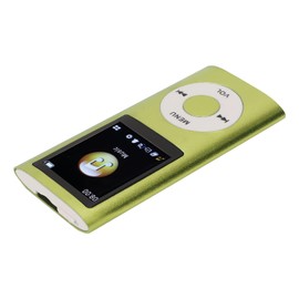 Portable MP3 Player Compact Design 1.8 Inch LCD High Fidelity Sound Music Player Digital Audio Device Metal Body Storage Support (Green)