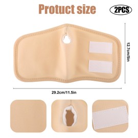 2Pcs Castor Oil Packs for Hands, Reusable Hand Castor Oil Wrap, Adjustable Castor Oil Pads Prevent Leakage, Castor Oil Gloves for Women Men