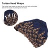 Turban Head Wraps Vintage Embroidered Soft Lace Material Beaded Fleece