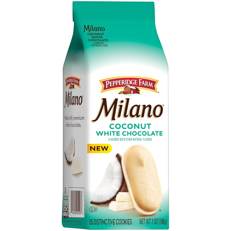 Pepperidge Farm Milano White Chocolate Coconut Flavored Cookies, 7 Oz