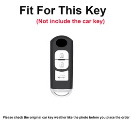 TECART Intelligent Key Case fit for Mazda 3 5 6 CX-5 CX-3 CX-8 MX-5 CX-4 CX-5 CX-7 CX-9 Atenza 2018 2019 2020 Smart Remote Car Key Fob Holder Keyring Key Shell Covers Accessories 3 Buttons B Black