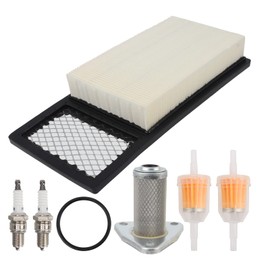 Carbhub 72144G01 Air Filter 26591G01 Oil Filter 72084-G01Fuel filter Spark Plug Kit for for EZGO TXT, Medalist 4 Cycle 295cc 350cc Golf Cart 1994-2005,Replace for 72144G01 72368G01 72084-G01 26591G01