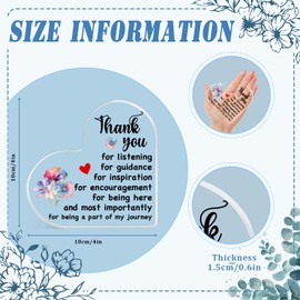 Thank You Gifts for Teacher Mom Dad Aunt, Appreciation Gifts for Her Him, Thanksgiving Teacher’s Day Christmas Gifts for Women, Heart Decorative Signs & Plaques