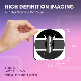 Destination Vinyl ltd Great Coasters (Set of 4) Square - BW - Kenya East Africa Nairobi Drink Glossy Coasters/Tabletop Protection for Any Table Type #41809