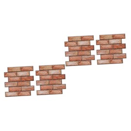 Operitacx 4pcs Brick Pattern Wall Decals Peel and Stick Wall Pastes for Refurbishment