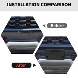 RT-TCZ License Plate Holder Front License Plate Frame Mount Bracket Accessories for Chevy Silverado ZR2 2022 2023 2024