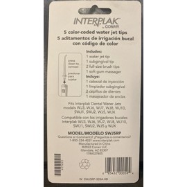 Conair Interplak Replacement 5 Dental Water Jet Tips Color Coded 1 Pack Hygiene