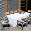 Brosisincorp 6Ft Folding Plastic Table with Stretch Spandex White Tablecloth