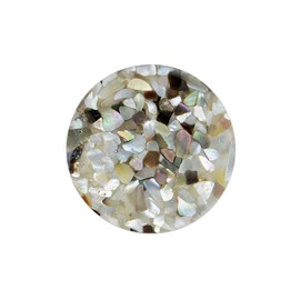 Quiges Natural Shell Small 25mm Coin Pebbles for Interchangeable Pendant Necklace