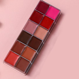Paleta De Colores Para Labios Maquillaje Labial Mate Con Paleta De Estuche Compacto De Brillo Labial Para Hija, Esposa Y Madre