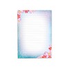 Writing Paper Motif Nature Exotic Flowers Letter Pad for Girls
