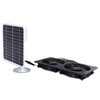 20W Solar Panel Solar Powered Dual Exhaust Fan Kit for