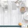 Silicone Whisks for Cooking, Non-Scratch, Clear Acrylic Handle, Hanging Hook
