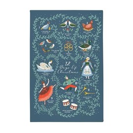 Ulster Weavers 100% Cotton Christmas Tea Towel, 12 Days of Christmas
