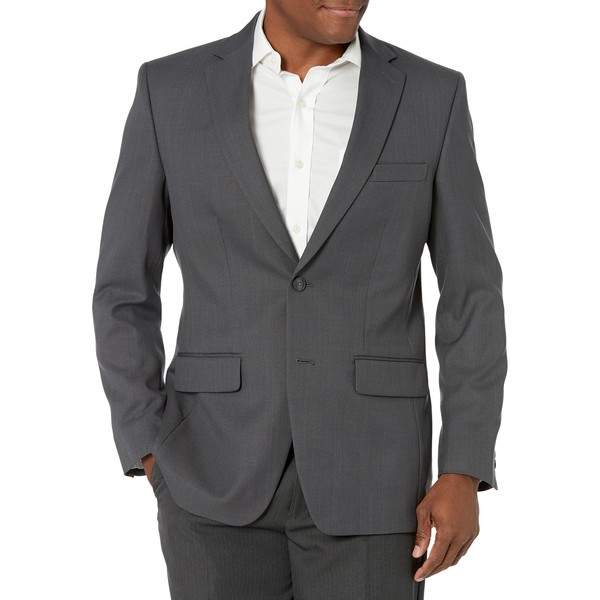 Haggar Men's Travel Performance Tailored Fit Suit Separates-Pants, Dk. Heather