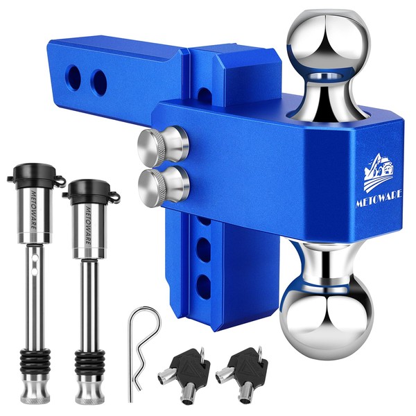 METOWARE Adjustable Trailer Hitch - Aluminum Tow Hitch Fits 2-Inch
