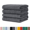 Pack of 4 Terry Towel Hand Towels, 50 x 100