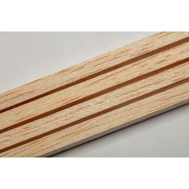 Balsa Wood Sticks (1/8" x 1/8" x 12", Pack of 100) Model Grade Hobby Craft Balsa Wood Thin Square Dowel, Perfect for Modeling, Crafts, Hobbies, Architecture Mockups, Wood Burning, by Binos