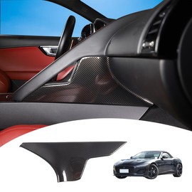 JONKOKO Car Center Control Side Cover Trim for Jaguar F-Type 2013-2024 Auto Passenger Side Protects Knees Dcorative Panel Interior Accessories (Carbon Fiber)