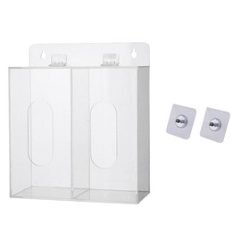 Supertool Mask Dispenser Box Holder, Clear Acrylic Disposable Face Mask and Glove Dispenser Storage Box Holder with Lid for Laboratory, Kitchen & Restaurant - M