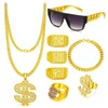 YFHUVB 8Pcs Hip Hop Party Decorations, Fake Gold Chain, Fake
