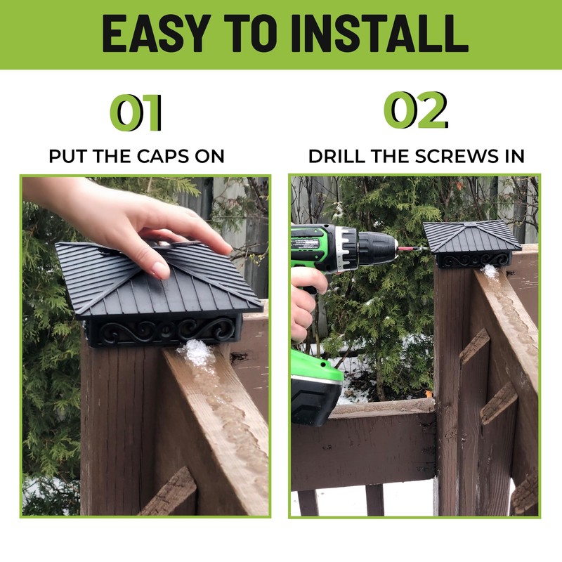 FENCE & DECK RITE Decorative Post Caps for True 4x4