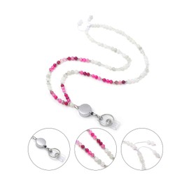 MORSUNBELA Pink Lanyard for Hanging, Card Case with Strap Lanyard Badge Holder ID Card Holder Long Key Ring