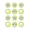 Edible Cupcake Toppers Mod Monkey Boy {Lime Green Decoration