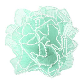 baotongle Flower Wrapping Mesh Paper Mesh Wrapping Paper for Flowers Pearl Edge Bouquet Packaging Paper Wrinkled Translucent for Mother's Day Valentine's Day Florist Wedding Gift Packaging (11inchesx4.37Yard, Light Green)