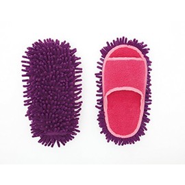 I Media Microfiber Mop Slippers, Cleaning Slippers, Washable, Microfiber, No Burden on Waist, Floor Mop, Cleaning Mop