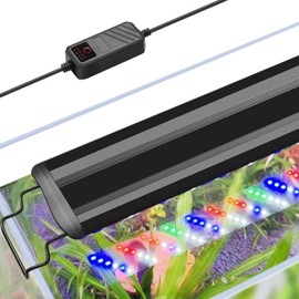 FEDOUR Aquarium LED Light, Full Spectrum Aquarium Plant Light with Timer, Extendable Metal Brackets, for Fish and Plant Tank (24-32 inch)