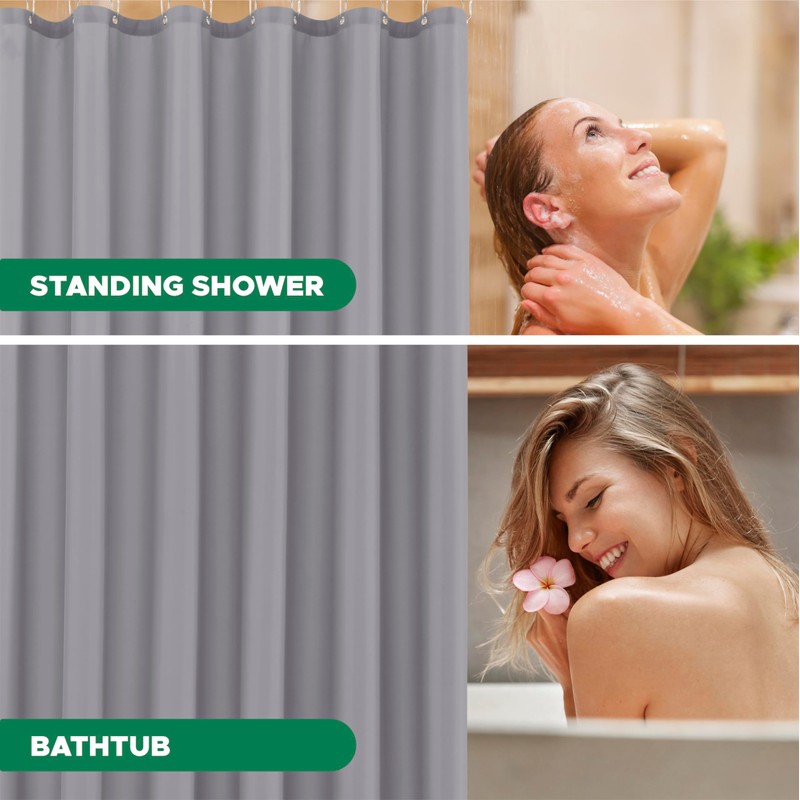 Biscaynebay Long Fabric Shower Curtain Liners 72" Width by 78"