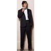 New Mens 5 Piece (5pc) Complete Single Breasted Black Tuxedo