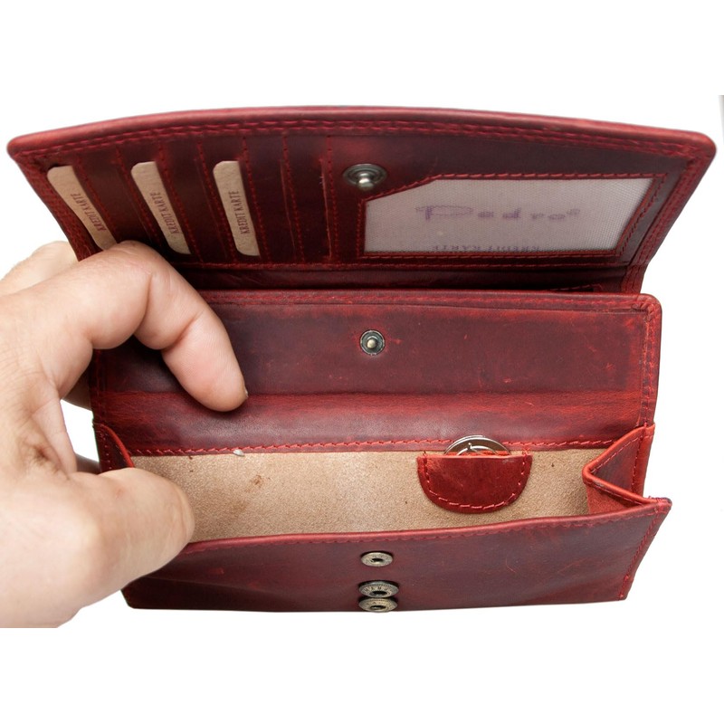 FLW Classic spacious full leather wallet Pedro made from robust