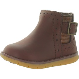 Stride Rite Girls SRT Agnes Fashion Boot, Chocolate, 9.5 Toddler