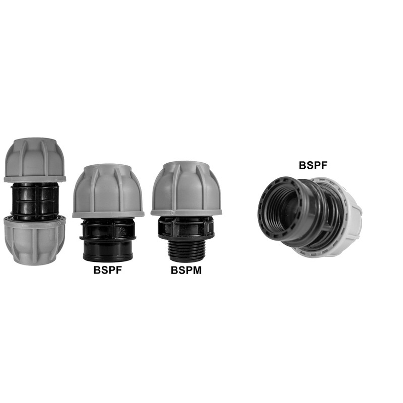 MDPE Compression Connector Fittings 25mm LDPE Water Pipe Elbow Valve