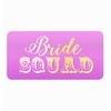 35 x Bright Pink Bride Squad Labels with Shiny Gold