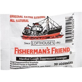 24 Pack Fishermans Friend Menthol Cough Suppressant Natural 20 Lozengees Each