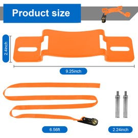 Zhichen star 2PCS Propane Tank Holder， Propane Tank Mount， with 6.6FT Ratchet Straps， Steel Wall-Mounted Bracket for Oxygen, Nitrogen, & Expansion Tanks， for Mounting Various Gas Cylinders (Orange)