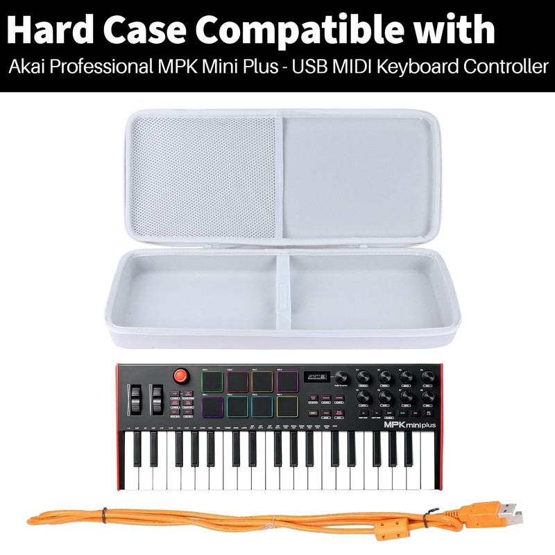 Lebakort Hard Case Compatible with Akai Professional MPK Mini Plus