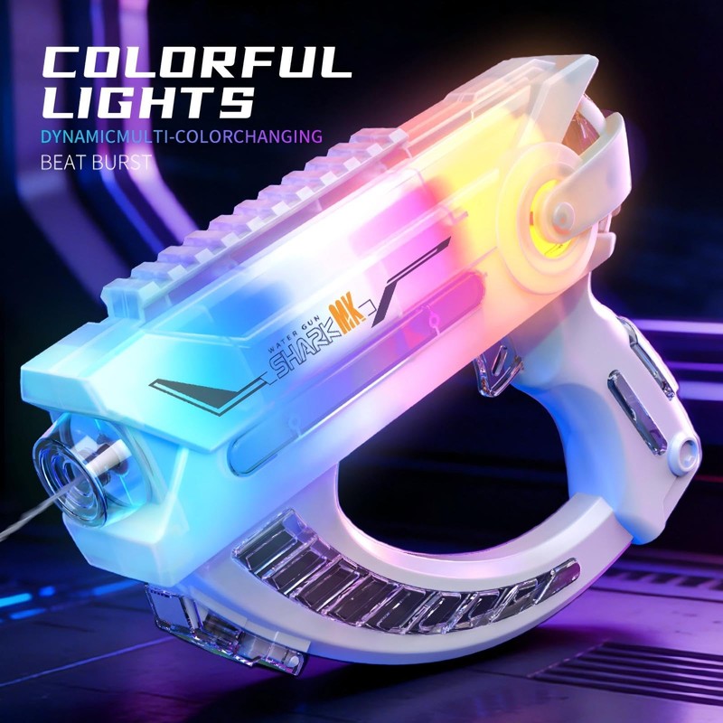 Electric Water Guns,Automatic Squirt Gun with Cool Light Effect, High