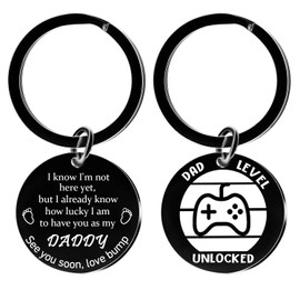 Funny New Dad Gifts For Men Dad To Be Gifts New Dad Keyring First Time Dad Gifts Father's Day Gifts For Expectant Dads Dad Level Unlocked Keychain